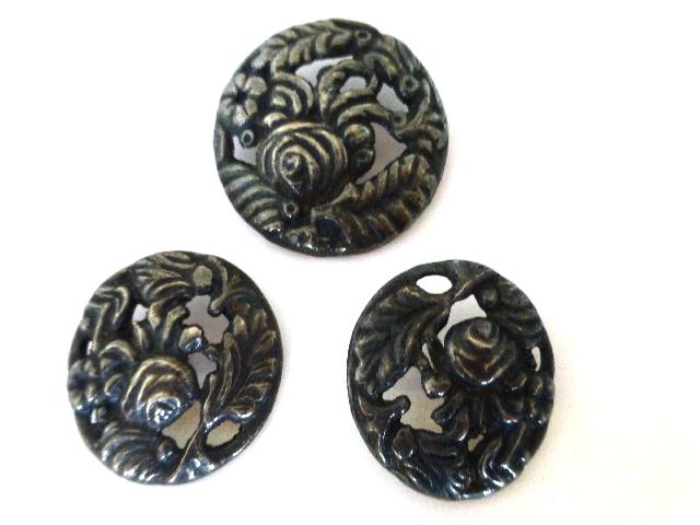 large silver buttons
